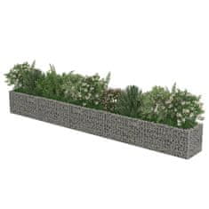 Vidaxl Visoka greda gabion pocinkano jeklo 450x50x50 cm