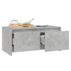 Vidaxl Klubska mizica betonsko siva 90x50x41,5 cm iverna plošča