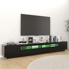 Vidaxl TV omarica z LED lučkami črna 260x35x40 cm