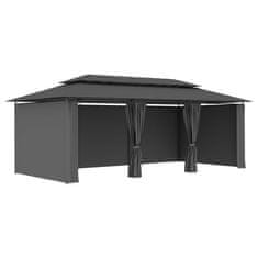 Vidaxl Paviljon z zavesami 600x298x270 cm antraciten