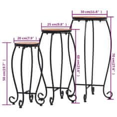 Vidaxl Mizice z mozaikom 3 kosi terakota keramika