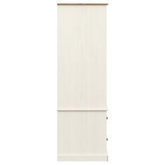 Vidaxl Garderobna omara VIGO bela 90x55x176 cm trdna borovina