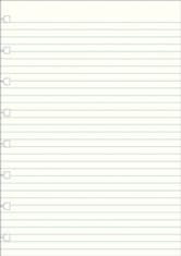 Filofax A5 Notebook refill - ruled paper white