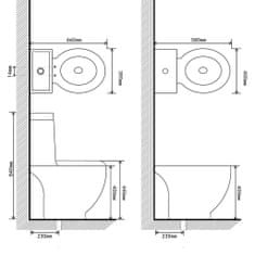 Vidaxl Set Bela Keramična WC Školjka in Bide