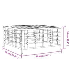 Vidaxl Vrtna miza antracitna 70x70x34 cm poli ratan