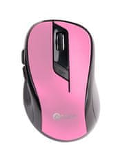 C-Tech miška WLM-02P, roza, brezžična, 1600DPI, 6 gumbov, USB nano sprejemnik