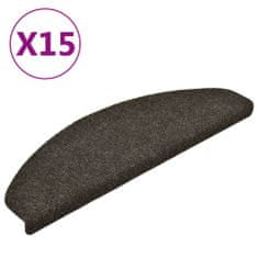 Vidaxl Samolepilne preproge za stopnice 15 kos. antracit 65x21x4 cm