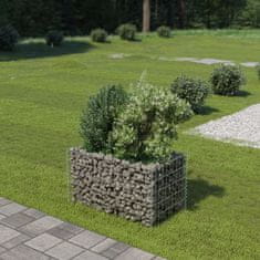 Vidaxl Visoka greda gabion pocinkano jeklo 90x50x50 cm