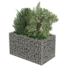 Vidaxl Visoka greda gabion pocinkano jeklo 90x50x50 cm