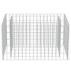 Vidaxl Visoka greda gabion pocinkano jeklo 90x50x50 cm