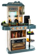 Kruzzel Plastična igralna kuhinja 72cm para, voda, zvoki, LED