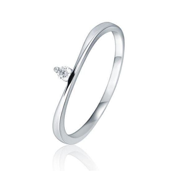 JVD Očarljiv srebrn prstan s prozornim cirkonom SVLR0910X75BI