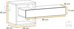 Trianova Viseča komoda Easy tip 03 - votan/bela