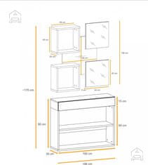 Trianova Komplet za hodnik Easy IV - votan/bel