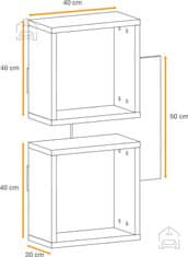 Trianova Viseča komoda Easy tip 04 - votan/bela