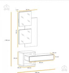 Trianova Komplet za hodnik Easy II - votan/bel