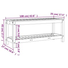 Vidaxl Vrtna klop 108x35x45 cm trden les douglas