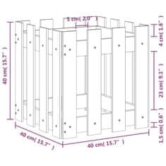 Vidaxl Vrtno korito z ograjico 40x40x40 cm trden les douglas