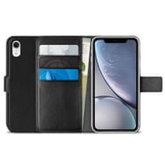 Puro PURO Booklet Wallet Case - Ohišje za iPhone XR z režami za kartice + stojalo (črno)