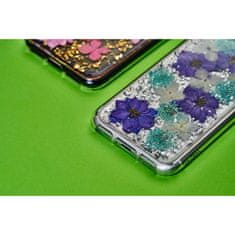 Puro PURO Glam Hippie Chic ovitek - ovitek za iPhone XR (pravi cvetni lističi zelene barve)