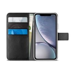 Puro PURO Booklet Wallet Case - Ohišje za iPhone XR z režami za kartice + stojalo (črno)