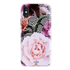 Puro PURO Glam Geo Flowers - Ohišje za iPhone Xs Max (Roza pivonije)