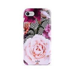 Puro PURO Glam Geo Flowers - etui za iPhone SE (2022 / 2020) / 8 / 7 / 6s (Roza pivonke)