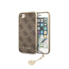 Guess Kolekcija Guess 4G Charms - etui za iPhone SE 2020 / 8 / 7 z obeskom (rjav)