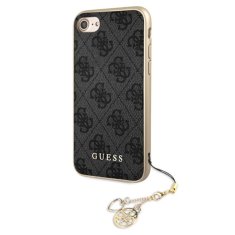 Guess Zbirka Guess 4G Charms - etui za iPhone SE 2022/ SE 2020 / 8 / 7 z obeskom (siv)