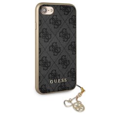 Guess Zbirka Guess 4G Charms - etui za iPhone SE 2022/ SE 2020 / 8 / 7 z obeskom (siv)