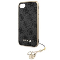 Guess Zbirka Guess 4G Charms - etui za iPhone SE 2022/ SE 2020 / 8 / 7 z obeskom (siv)