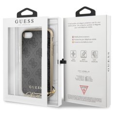 Guess Zbirka Guess 4G Charms - etui za iPhone SE 2022/ SE 2020 / 8 / 7 z obeskom (siv)