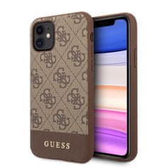 Guess Guess 4G Bottom Stripe Collection - etui za iPhone 11 (rjav)