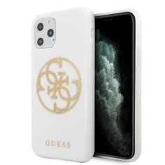 Guess Ohišje Guess Circle Glitter 4G - iPhone 11 Pro Max (belo)