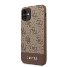 Guess Guess 4G Bottom Stripe Collection - etui za iPhone 11 (rjav)