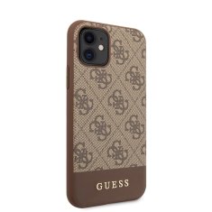 Guess Guess 4G Bottom Stripe Collection - etui za iPhone 11 (rjav)