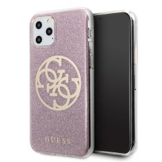 Guess Ohišje Guess Circle Glitter 4G - iPhone 11 Pro Max (roza)