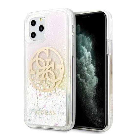 Guess Guess Gradientni tekoči bleščice z logotipom kroga - Ohišje za iPhone 11 Pro