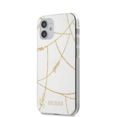 Guess Guess Zlata verižica - Ohišje za iPhone 12 Mini (belo)