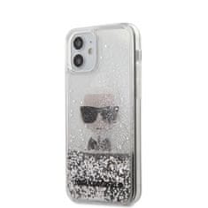 Karl Lagerfeld Karl Lagerfeld Liquid Glitter Ikonik - Ohišje za iPhone 12 Mini (srebrno)