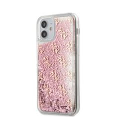 Guess Guess 4G Liquid Glitter - ohišje za iPhone 12 Mini (roza)