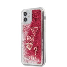 Guess Tekoči bleščice Guess - Ohišje za iPhone 12 Mini (malina)