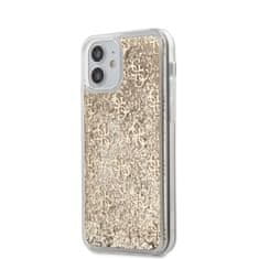 Guess Guess 4G Liquid Glitter - ohišje za iPhone 12 Mini (zlato)