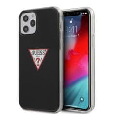 Guess Trikotni logotip Guess - Ohišje za iPhone 12 / iPhone 12 Pro (črno)