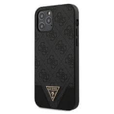 Guess Trikotna kolekcija Guess 4G - Ohišje za iPhone 12 / iPhone 12 Pro (sivo)