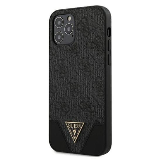 Guess Trikotna kolekcija Guess 4G - Ohišje za iPhone 12 / iPhone 12 Pro (sivo)