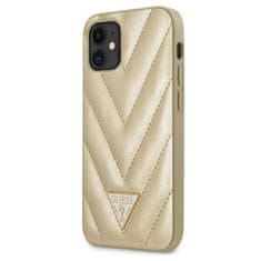 Guess Guess V Quilted - ovitek za iPhone 12 mini (zlat)