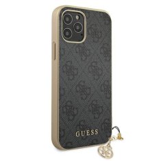 Guess Kolekcija Guess 4G Charms - Ohišje za iPhone 12 / iPhone 12 Pro (sivo)