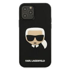 Karl Lagerfeld Karl Lagerfeld 3D gumijasto ohišje Karl's Head - Ohišje za iPhone 12 / iPhone 12 Pro (črno)