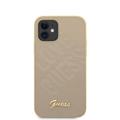 Guess Guess Iridescent Love - ovitek za iPhone 12 mini (zlat)